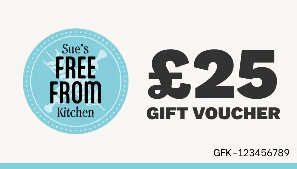 A £25 gift voucher with blue accents.