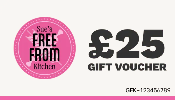 A £25 gift voucher with pink accents.